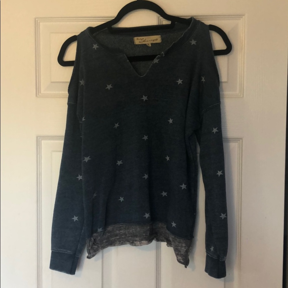 Blue and gray star sweatshirt
